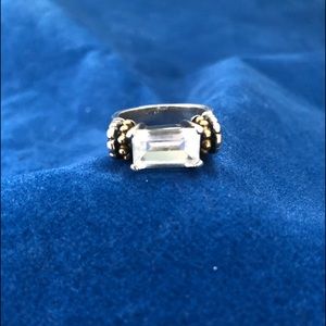 Lagos “Caviar” white topaz ring